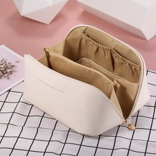 Large Compartmentalized Makeup Organizer Bag  Portable for Travel Daily Skincare