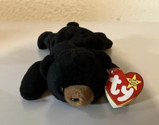 Ty Beanie Babies Blackie The Bear Rare 1993 Collectible Vintage Plush Toy
