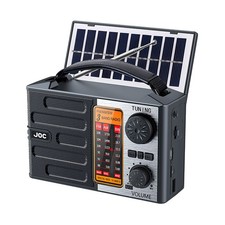 Portable Dynamo Wind Up Solar Powered USB Rechargeable AM FM Radio LED Torch