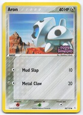 Aron 58/110 Holon Phantoms Reverse Holo Common Pokemon Card Stamped LP