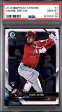 Shohei ohtani 2018 bowman chrome  PSA 10 Rc MVP, Dodgers, 3 Peat!