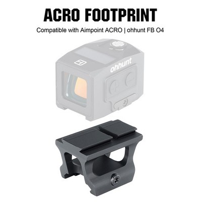ohhunt Red Dot Mounting Plate Picatinny High Profile fit ACRO Footprint Red Dot