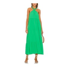 Show Me Your Mumu 'Hallie' Green Poly Halter Dress Size M