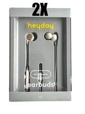 2X Heyday Wired Earbuds with Microphone Remote -Off White