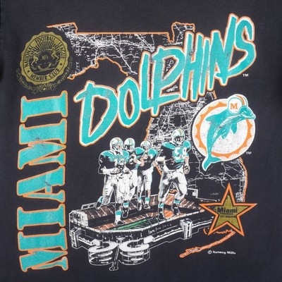 Miami Dolphins Stadium Map T-Shirt 1990s Reprint classic style S-5XL NH2675