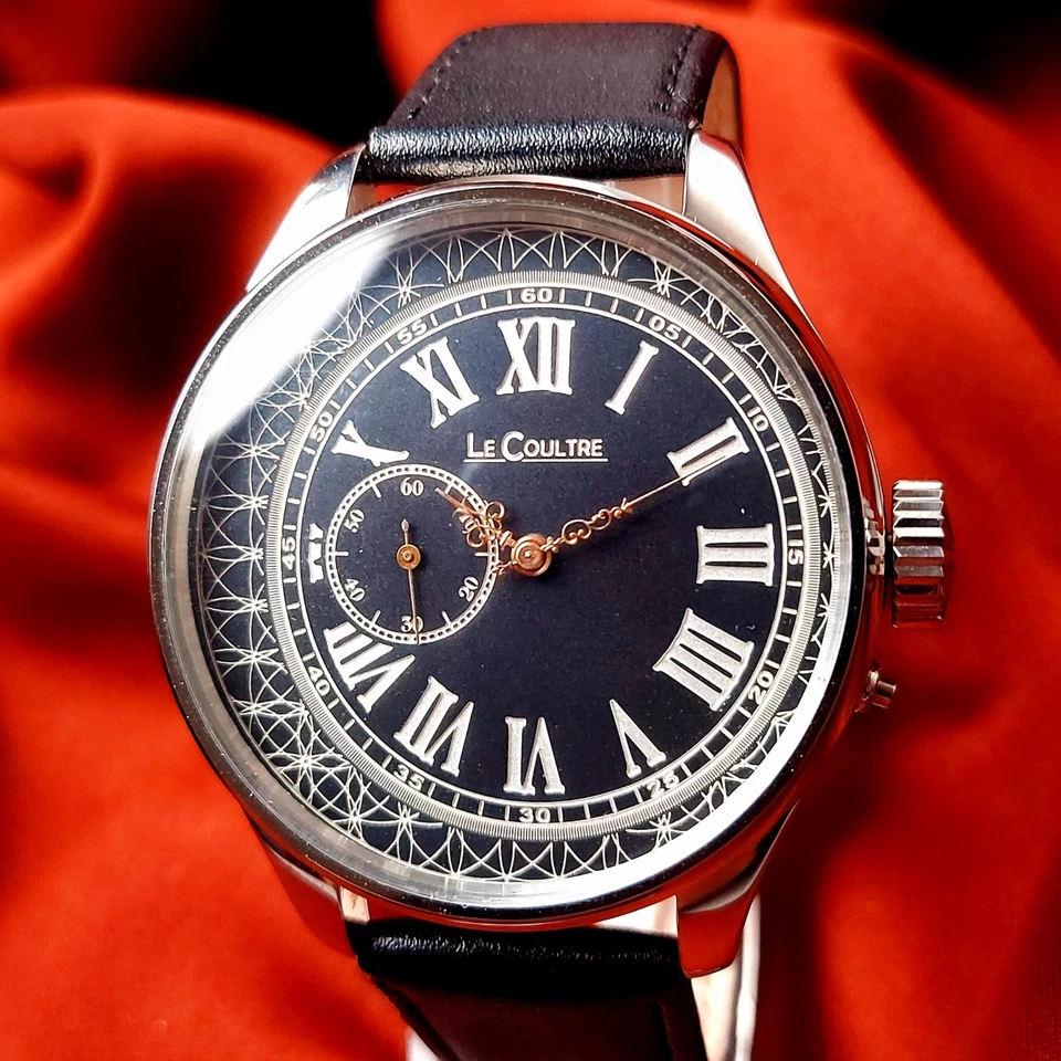 Le Coultre Swiss Wrist Watch Vintage Men's Watch Black Dial Serviced - Image 3 of 4