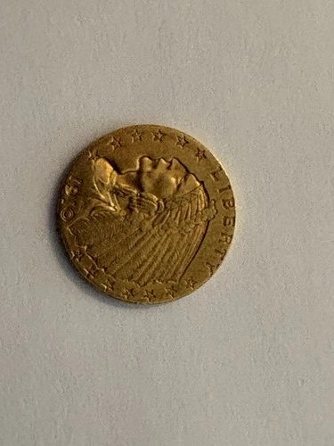 1910 $2.50 Indian Head Gold Quarter Eagle Coin Denver Mint Pre-1933
