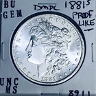 1881 S BU GEM MORGAN SILVER DOLLAR UNC MS+++ U.S. MINT RARE COIN 8911