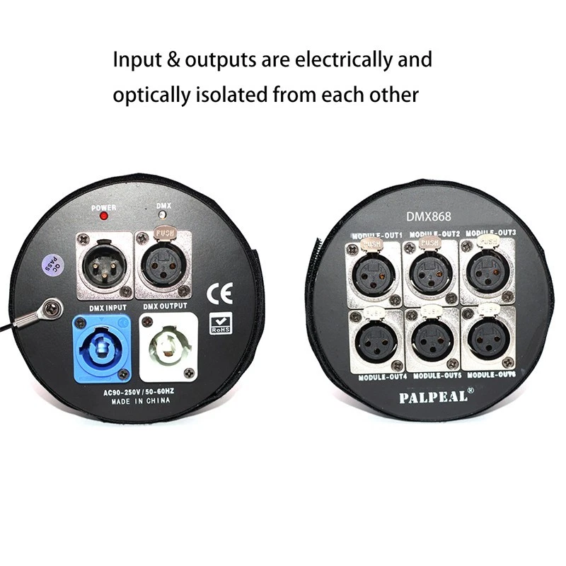 6-channel DMX Signal Output Splitter 3-Pin Standard DMX Signal Amplifier For DJ - Image 4 of 4