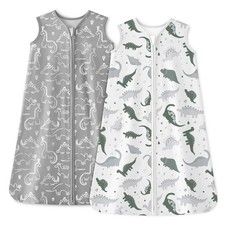 Unnivoll Baby Sleep Sack 0-6M 1.0 Tog 100 Cotton Wearable Blanket Dinosaur