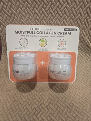 Etude Moistfull Collagen Cream 2.53 oz 2 Pack  / Facial Cream NEW