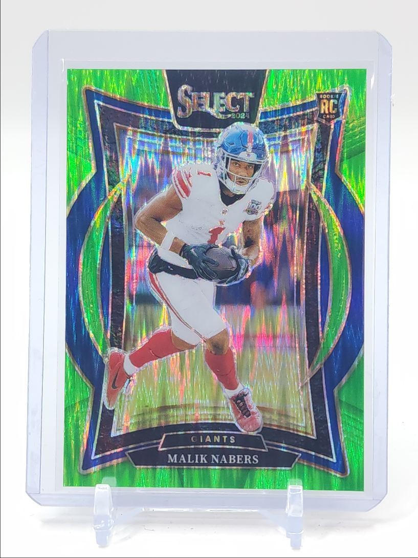 MALIK NABERS 2024 SELECT CONCOURSE ROOKIE NEON GREEN SHOCK /599 Q1739