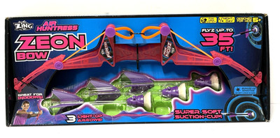 Zing Toys Air Huntress Zeon Bow With  3 Light-Up LED ShootsArrows Up To 35' NIB