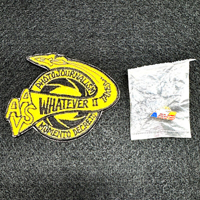 NOS AAVS Air Force Aerospace Audio-Visual Service Photojournalism Patch & Pin