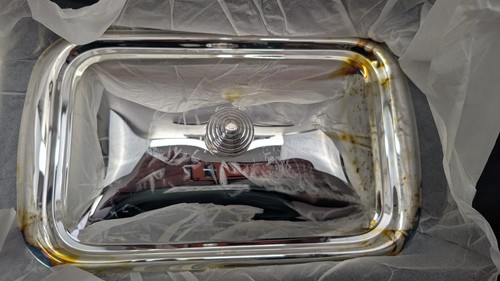 Piatto vintage MARINEX Santa Marina con coperchio piatto argento 1,7 qt 11 5/8" x 7" x 2" - Foto 4 di 12