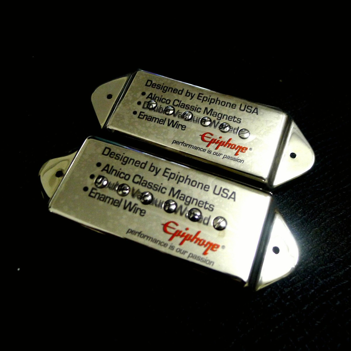 Original Epiphone P90 Single Coil Pickups Silver Cover Fits