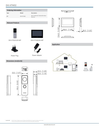 Dahua KTW02 7 Inch Monitor WIFI Video Door Phone IP Doorbell Intercom System - Picture 5 of 5