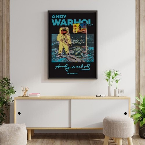 Andy Warhol Moonwalk Print Vintage Colorful Poster Astronaut Space Wall Decor - Picture 2 of 5