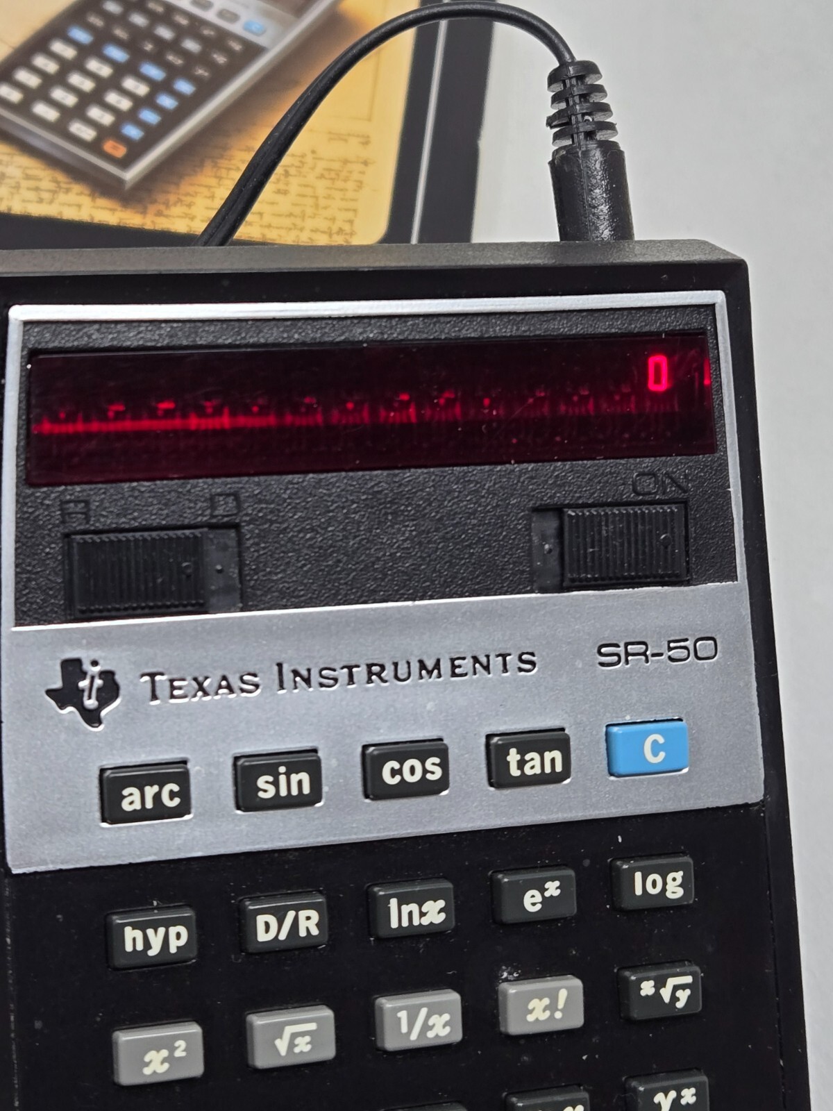 VINTAGE TEXAS INSTRUMENTS SLIDE RULE CALCULATOR SR50 WBOX READ G2U