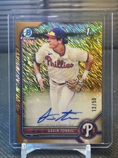 2022 Bowman Chrome Prospect Autographs Gold Shimmer Gavin Tonkel #13/50