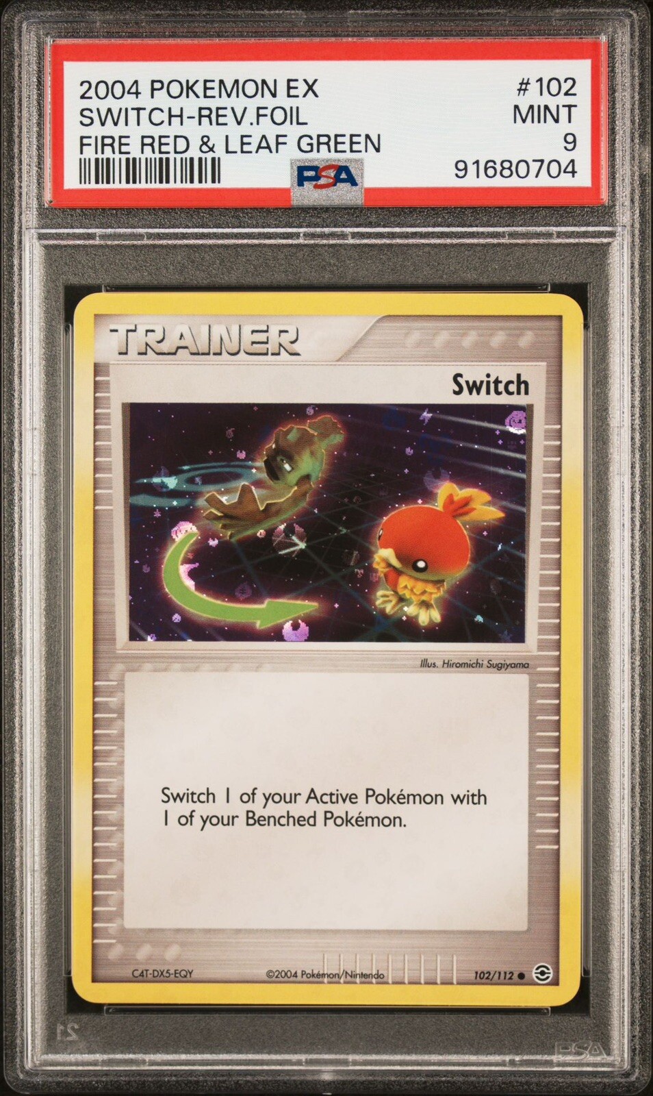Pokemon Switch Reverse Holo PSA 9 Mint 102/112 Fire Red Leaf Green