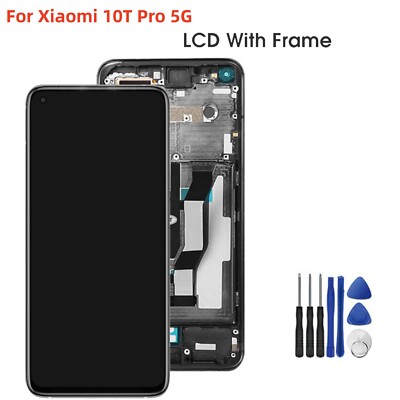 For Xiaomi 10T Pro 5G LCD Display Touch Screen Digitizer Replacement with Frame