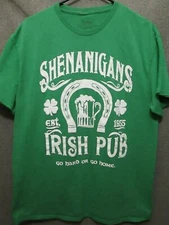 SPENCER'S SHENANIGAN'S IRISH PUB GREEN T-SHIRT ADULT MEN'S LARGE