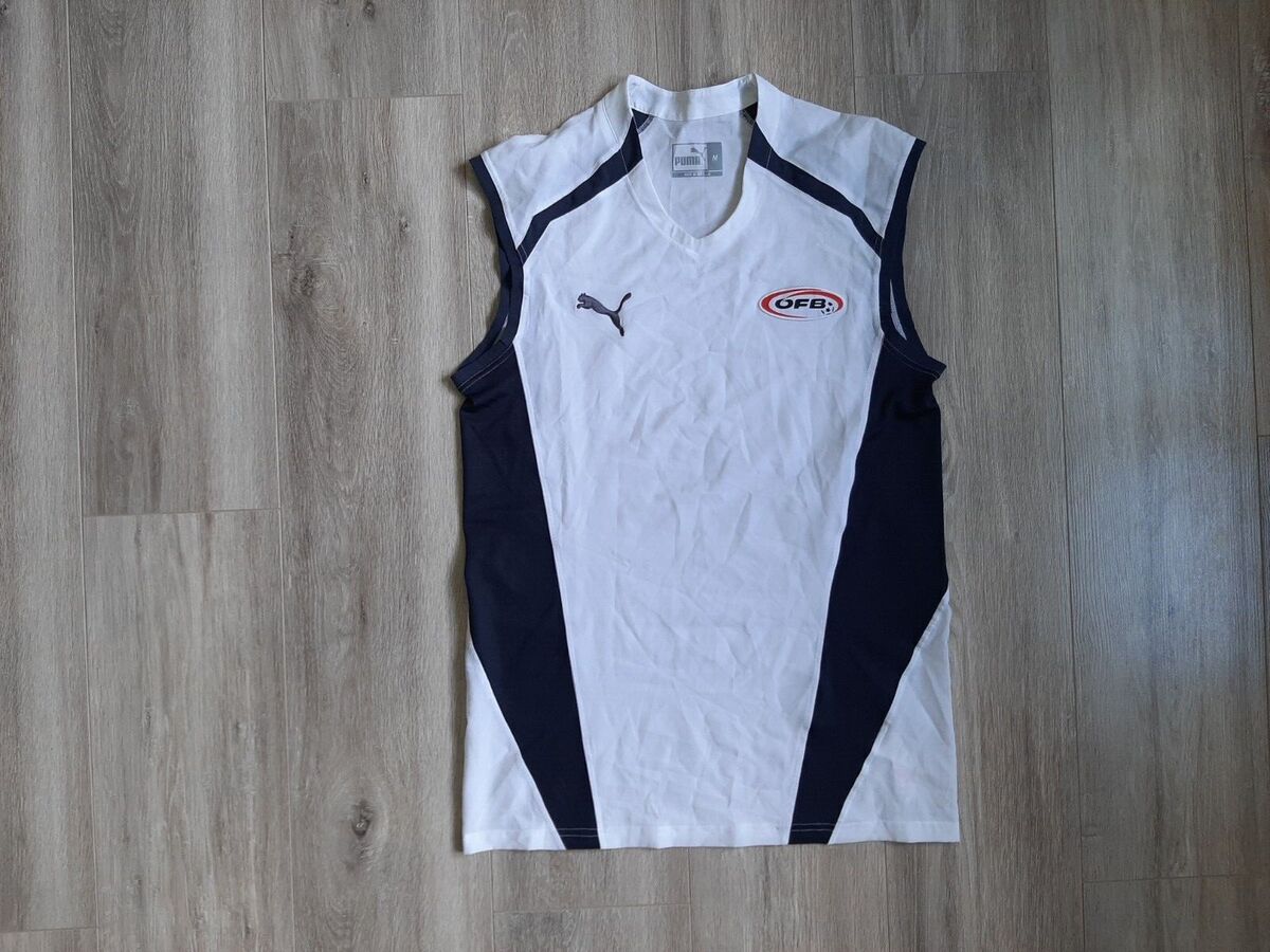 Austria Football Shirt Training 2000 Puma Sleeveless Jersey Soccer Size M