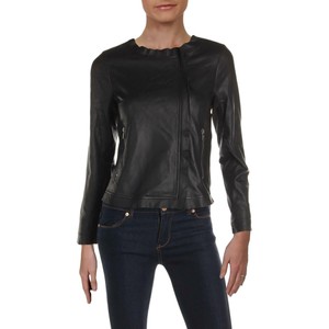 jaqueta feminina de couro preta