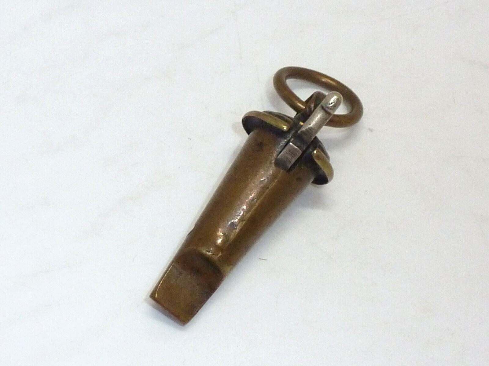 Antique 19th Century Beaufort Whistle Crossbelt Military Officers Brass Conical