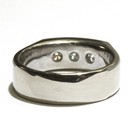 New GIA certified 14k white gold mens 1.35ct diamond 3 stone ring 13.2g gents  — photo 5