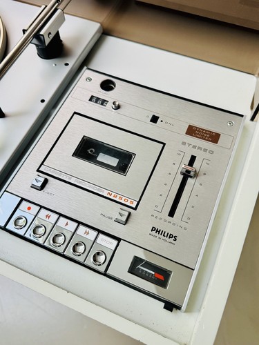 VTG White Rosita Commander Luxus Philips Record Player Radio Hifi System 70s 80s - Picture 12 of 20