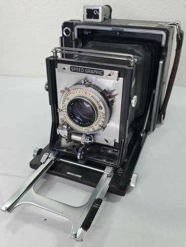 Graflex Speed Graphic 4" x 5" Camera Kodak Ektar 127mm 1:4.7 Lens Supermatic