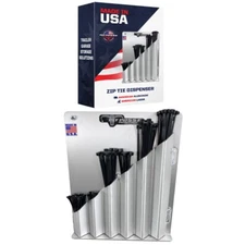 Pit Posse Zip Tie Aluminum Dispenser Rack Holder Hanger for Trailer- Made in USA