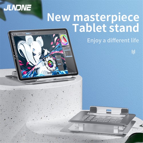 Aluminum Tablet Stand Holder Adjustable Phone Desktop Riser for Office Home - Picture 4 of 11
