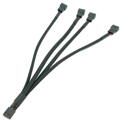 PWM Splitter Cable 1 to 4 Power Adapter 4pin Computer Fan CPU Case Cooler Wire