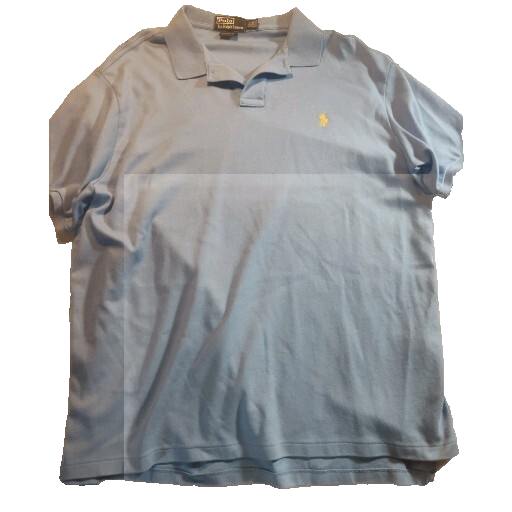 Polo Ralph Lauren blu Henley camicia uomo maglia grande manica corta pony 1191