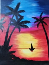 ORIGINAL ACRYLIC ON CANVAS PAINTING 30x40 READY TO HANG