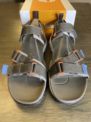 Timberland Mens Size 12 Garrison Trail Strap Brown Grey Open Toe Sandals Shoes Timberland Mens Size 12 Garrison Trail Strap Brown Grey Open  main image 4