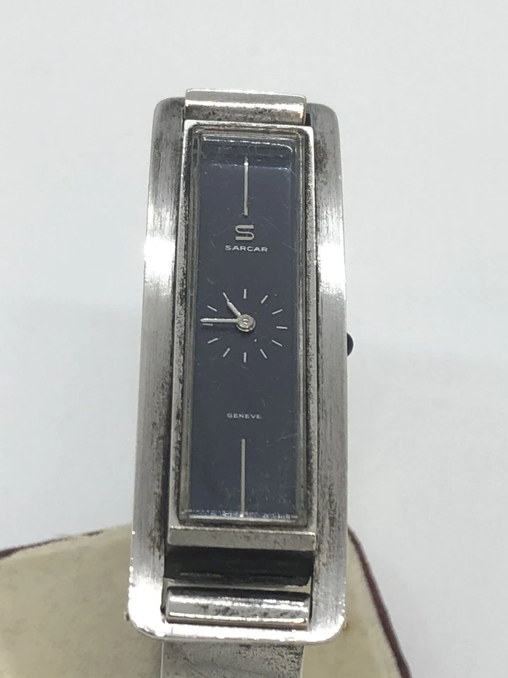 SARCAR 1950s Swiss Made Solid Silver 17 Jewel Ladies’ Mechanical Wristwatch Mat — 第 3/4 张图片