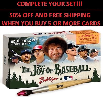    2023 TOPPS x BOB ROSS   BASE SET   YOU PICK SINGLES   Mix & Match
