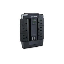 Compact Fast Swivel Surge Protector Outlets USB Charging Ports Wall Station