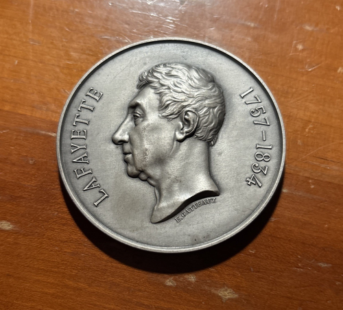 1934 Silbermedaille 55 mm 100. Todestag von Lafayette
