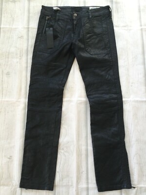 $325 Diesel Black Gold Women s Perki Slim Straight Jeans Coated Size EU-36 US-24