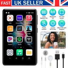 Support 256GB 4" Bluetooth LED MP3/MP4 Lossless Music Player FM Radio Recorder /