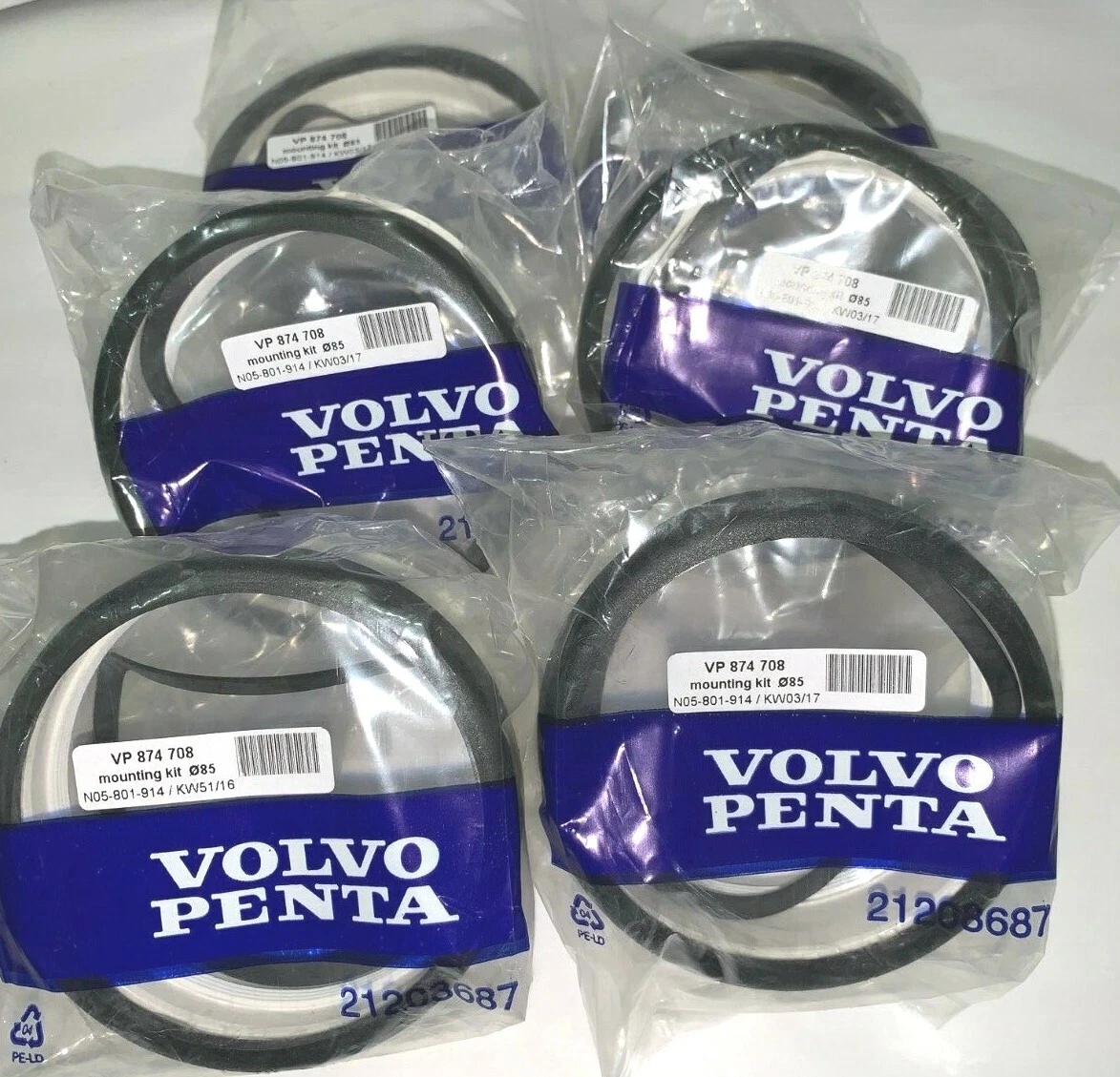 874708 Volvo penta Mounting kit, New Genuine OEM Part - LOT OF 6  