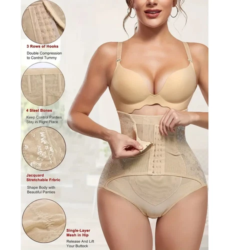 Fajas Colombianas High Waist Shapewear Tummy Control Body Shaper Panties Girdle - Picture 4 of 16