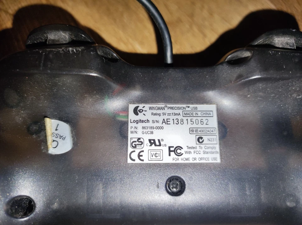 Wingman Precision USB Controller LOGITECH spares or repairs - Untested - Image 4 of 4