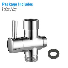 1/2" T Adapter 3 Way Shower Diverter Valve Water Tap Splitter Switch