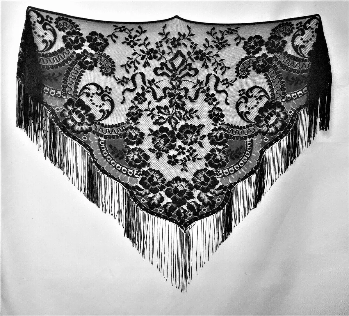 Black lace shawl wrap sale